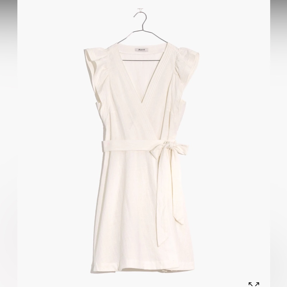Madewell size small white cotton wrap dress